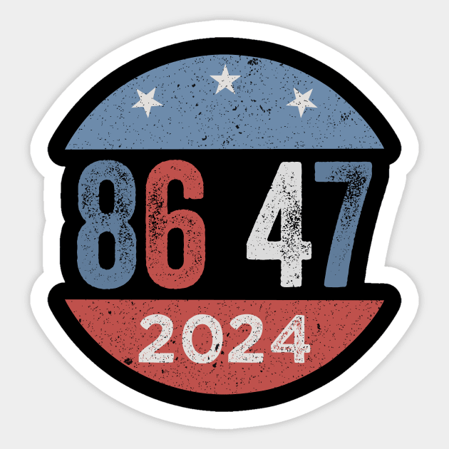 Anti Trump 86 47 Sticker by ArtistTee ⭐⭐⭐⭐⭐